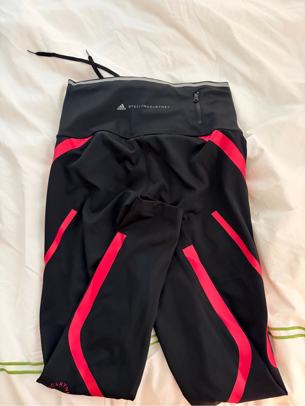 Stella McCartney Black and Bright Pink women Athletic Leggings